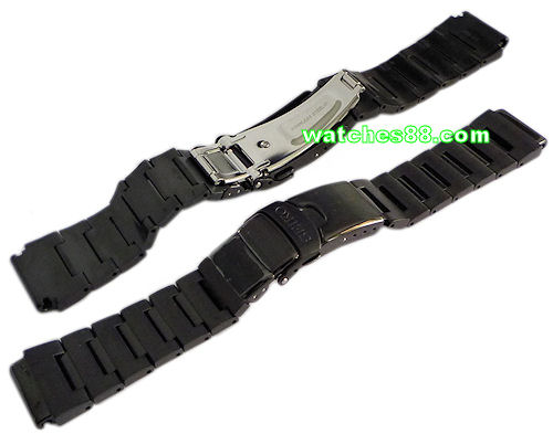 Seiko 20mm Black IP plated solid stainless steel bracelet for SKZ283, SKZ285, SKZ286 & ETC CODE: 49X8JG