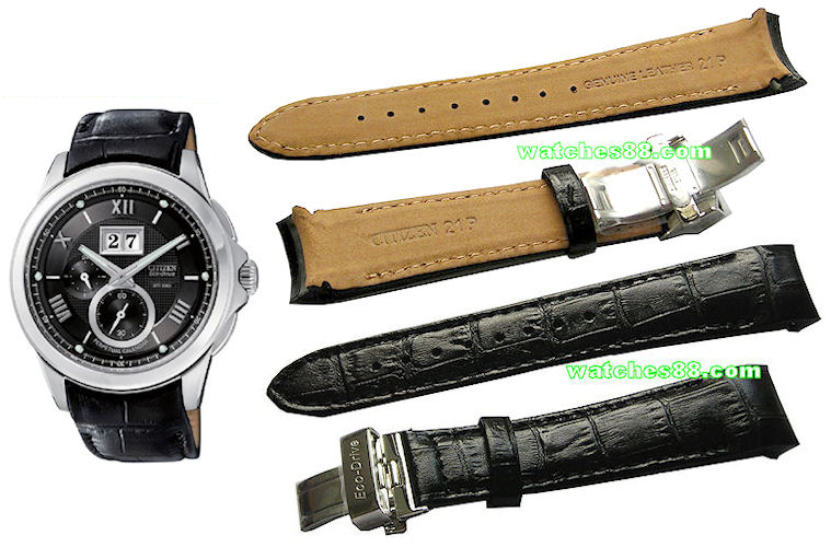 Citizen 21mm Genuine Leather Strap for BT0001-63E� Black Color - Code: 59-S51389-1