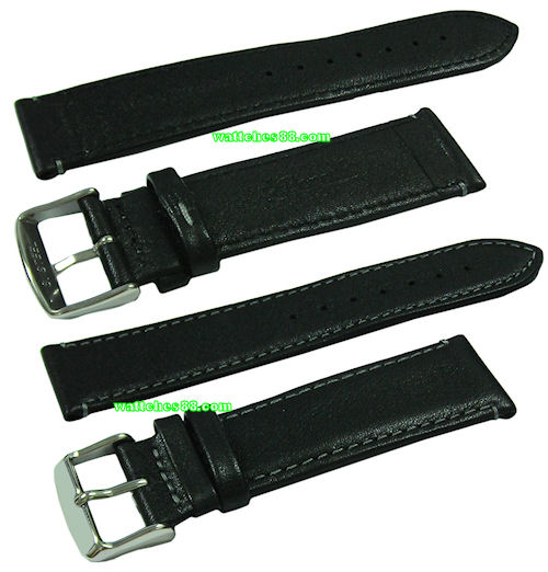 22mm Genuine Leather Strap - Black Color Code: B8258-22