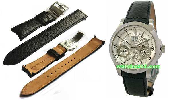 Seiko 20mm Genuine CALF  Leather for SNP001, SNP003, SNP004, SNP005, SNP015, SNQ005, SNA583, SNA585 & SNA587 