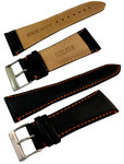 24mm Genuine Leather Strap Black Color Code: CH800BO24