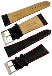24mm Genuine Leather Strap Black Color Code: CH800BR24