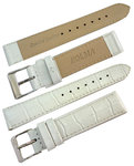  18mm Genuine Leather Strap White Color Code: CS1112WW18