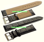 24mm Genuine Leather Strap Black Color Code: HGX8411BW24