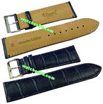 24mm Genuine Leather Strap - Color: Blue Code: HGX8481-24mm