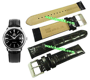 ORIENT 21mm genuine leather for ER24004B & etc Color: Black Code: QUDEKN-B