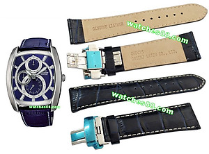 ORIENT 24mm Genuine Leather for CEZAD003D Color : Blue