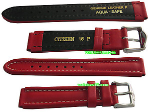 CITIZEN Genuine Leather Strap 16mm – Red Color for CITIZEN PROMASTER Code: 59-E0516