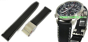 CITIZEN Genuine Leather Strap 22mm for  BJ7010, BJ7019  & etc. Code: 59-S50810 Color: Black