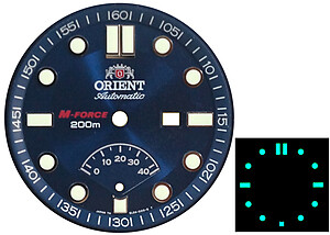 Genuine ORIENT Dial for M-FORCE Beast Diver's 200M SEL06001D Code: ELL06-000DST-Q Color: Blue