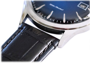 ORIENT 22mm genuine leather for AC08004D Color: Black Code: QUDFDD