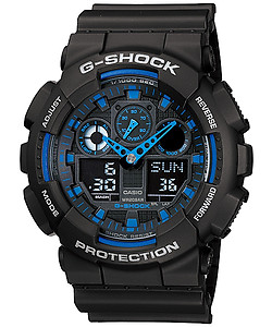 CASIO G-Shock Three Dial Face World Time GA-100-1A2