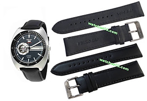 SEIKO 22mm Genuine CALF Leather Strap for SSA335K1 Code: L0B0017J0 Color: Black