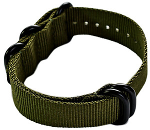 22mm ADMIRAL Nato Nylon Strap  Code: N22BGR  Color: Army Green