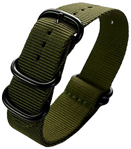 22mm ADMIRAL Nato Nylon Strap  Code: N22BGR  Color: Army Green