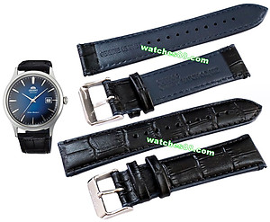 ORIENT 22mm genuine leather for AC08004D Color: Black Code: QUDFDD