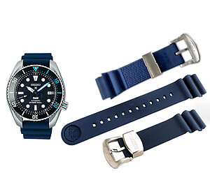 SEIKO 20mm Genuine Silicone Diver's Strap for SPB325J1 Code:R028012J0 Color: Deep Blue