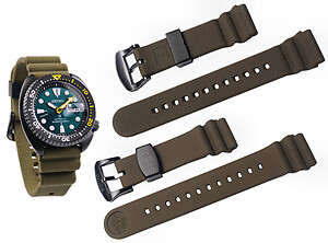 SEIKO 22mm Genuine Diver's Rubber Strap for SRPD45 Code: R02F017M0 Color : Army Green 