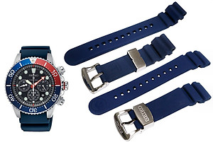 SEIKO 20mm Genuine Silicone Diver's Strap for SBDL049, SSC663P1 Code: R035012J0 Color: Blue