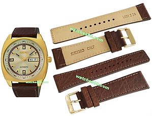 SEIKO 24mm Genuine Calf Leather Strap for SNKN02K1 Code: L0D1012K0