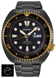 SEIKO PROSPEX Black Gold Turtle Special Edition Diver's 200M Automatic SRPD46K2