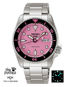 SEIKO 5 SKX PINK PANTHER Limited Edition 9,999pcs Mid Size Automatic SRPM07K1