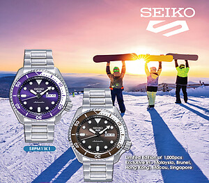 SEIKO 5 SKX SNOWBOARD Limited Edition 1,000pcs Automatic SRPM13K1