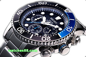 SEIKO SOLAR Chronograph Diver's 200M SSC017P1