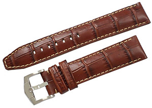 Rochet ( ZRC ) 20mm INDIANA Calf Alligator grained Lather Strap Colde 5590704 Color : Tan