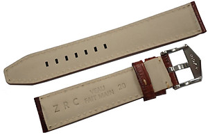 Rochet ( ZRC ) 20mm INDIANA Calf Alligator grained Lather Strap Colde 5590704 Color : Tan