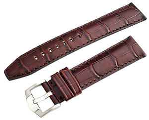 Rochet ( ZRC )  22mm INDIANA Calf Alligator grained Lather Strap Colde 5590893 Color : Brown