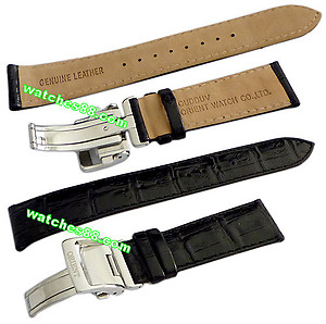 ORIENT 22mm genuine leather for CFD0F002B & etc Color: Black