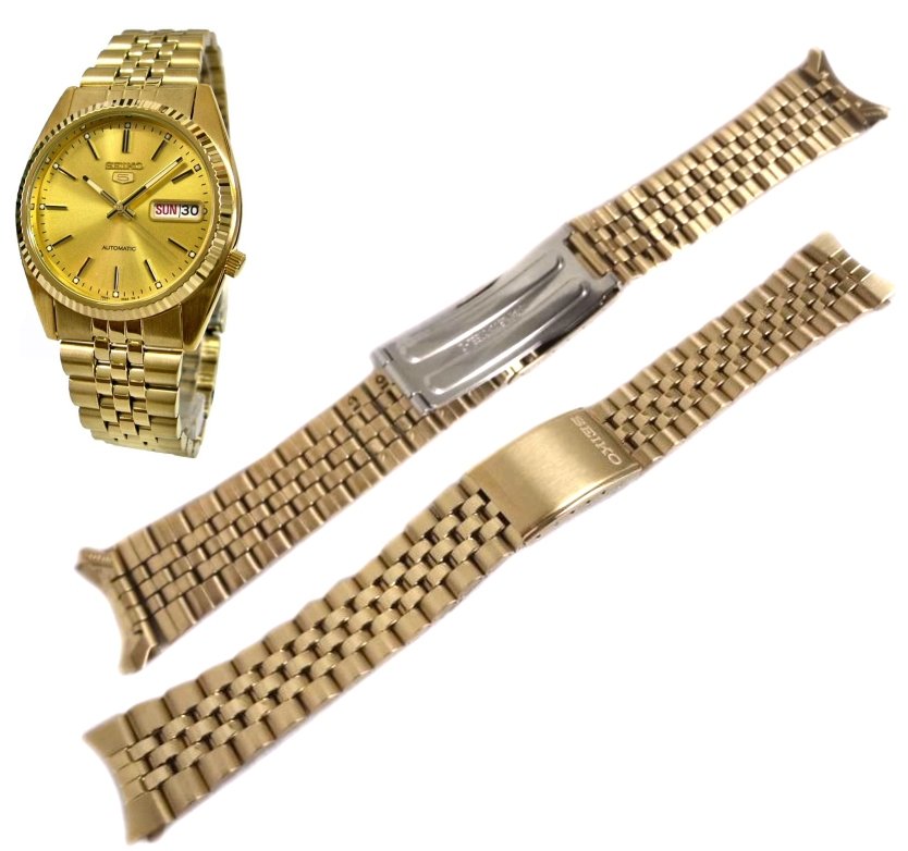 watches88. SEIKO 20mm Gold plated stainless steel bracelet for SNXJ94K1  Code: G1341G