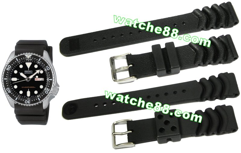 Seiko 22mm Diver rubber strap V- type for SKX007, SKX009, etc. Code: 4K32JB