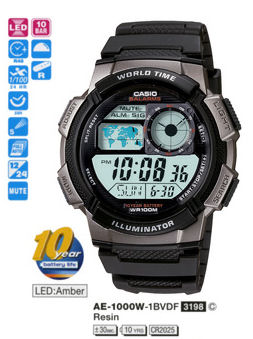 Casio Sporty Digital AE-1000W-1BV 