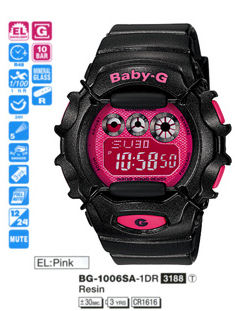 Casio Baby-G World Time Colors series BG-1006SA-1DR