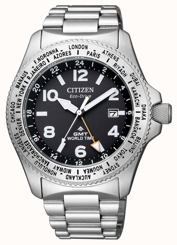 watches88. CITIZEN PROMASTER Eco-Drive World Time GMT BJ7100-82E