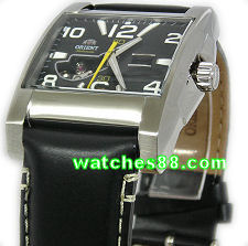 ORIENT 24mm genuine leather for CDBAA003A, CDBAA004H & etc Color: Black