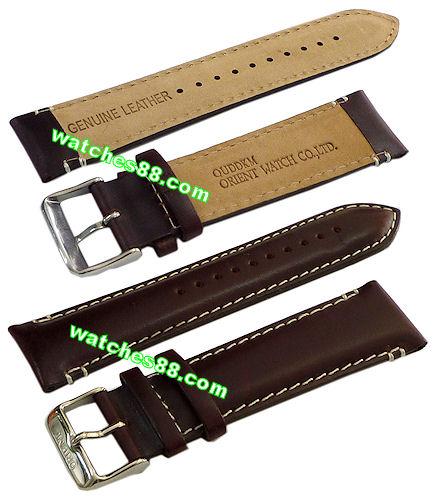 ORIENT 24mm genuine leather for CDBAA002T, CDBAA002W & etc Color: Brown Code: UDDKMST