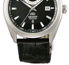 ORIENT 22mm genuine leather for CFD0F002B &  etc Color: Black