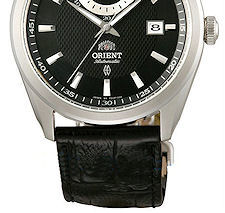 ORIENT 22mm genuine leather for CFD0F002B & etc Color: Black