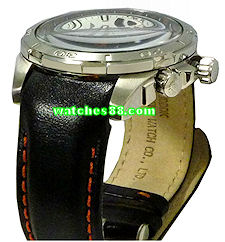 ORIENT 20mm Genuine Leather for CFE04002B Code: QUDDDK Color : Black with orange Stitch