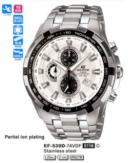 Casio Edifice Chronograph 100M EF-539D-7AV