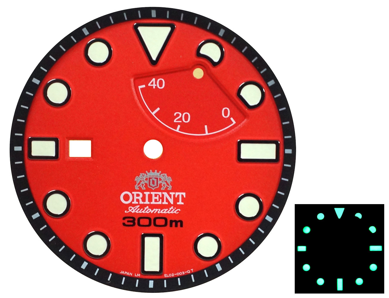 Genuine ORIENT Dial for Saturation Professional Diver's 300M EL02003H Code: EL02-003HBST Color: Red