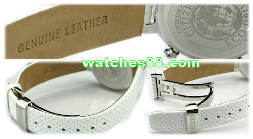 CITIZEN Original Genuine Leather Strap for FB1200-00A Code: 59-S52023 Color : White 
