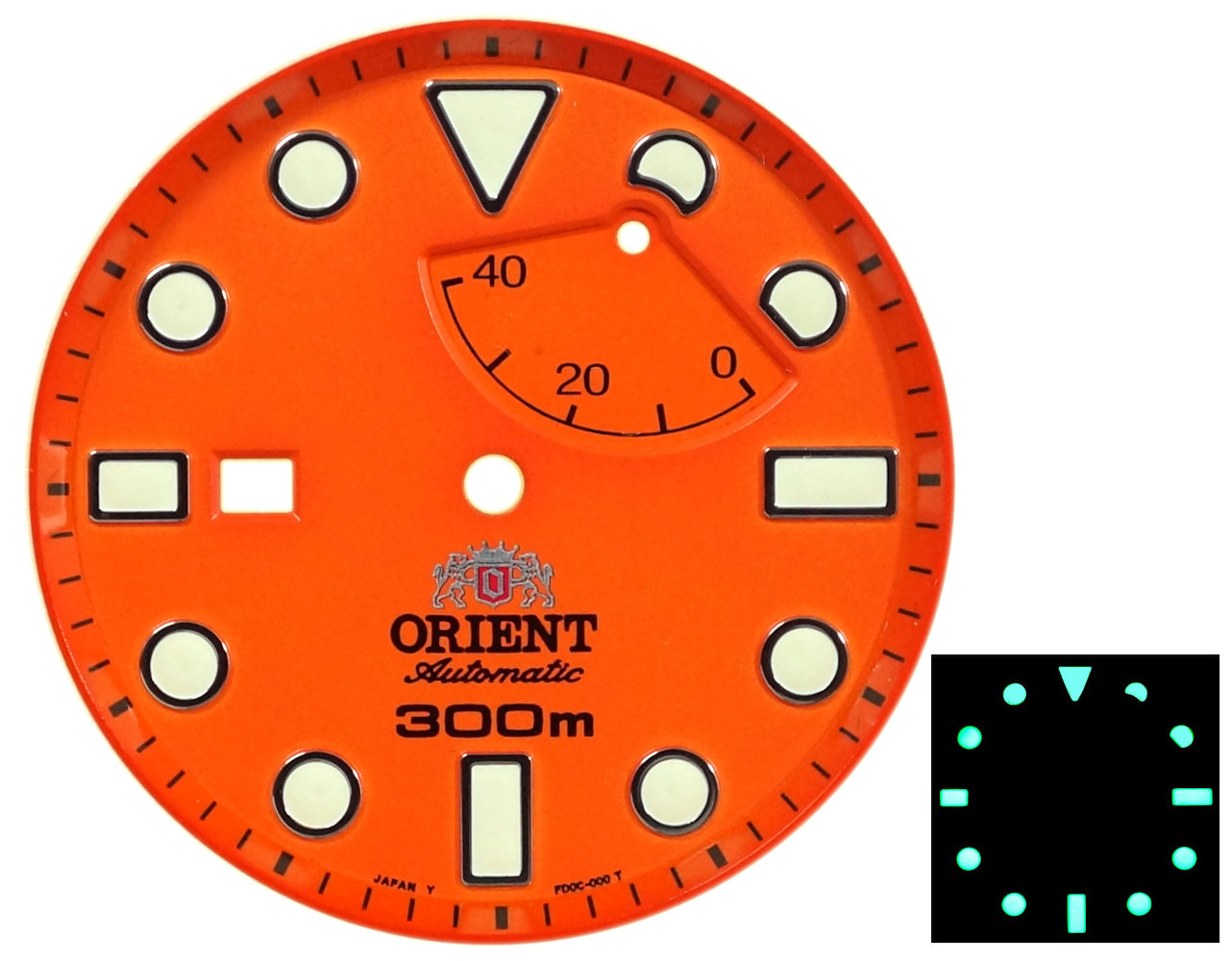 Genuine ORIENT Dial for M-FORCE Beast Diver's 200M FD0C001M Code: FD0C-001MDST-Q Color: Orange