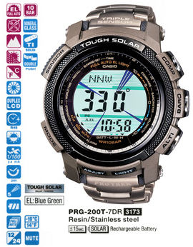 CASIO Protrek Tough Solar Triple Sensor PRG-200T-7DR