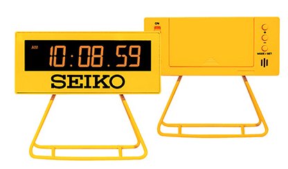 watches88. SEIKO Digital Alarm Clock YELLOW QHL062Y