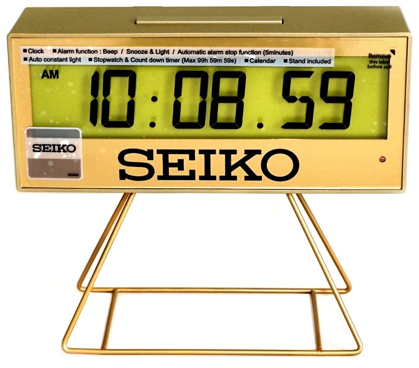 Reloj sobremesa digital Seiko Clocks QHL088W rectangular 26 cm. funci