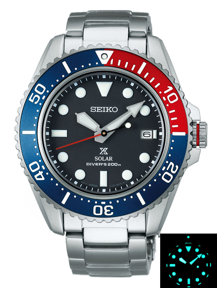 watches88. SEIKO PROSPEX Solar PEPSI Diver's 200M SNE591P1